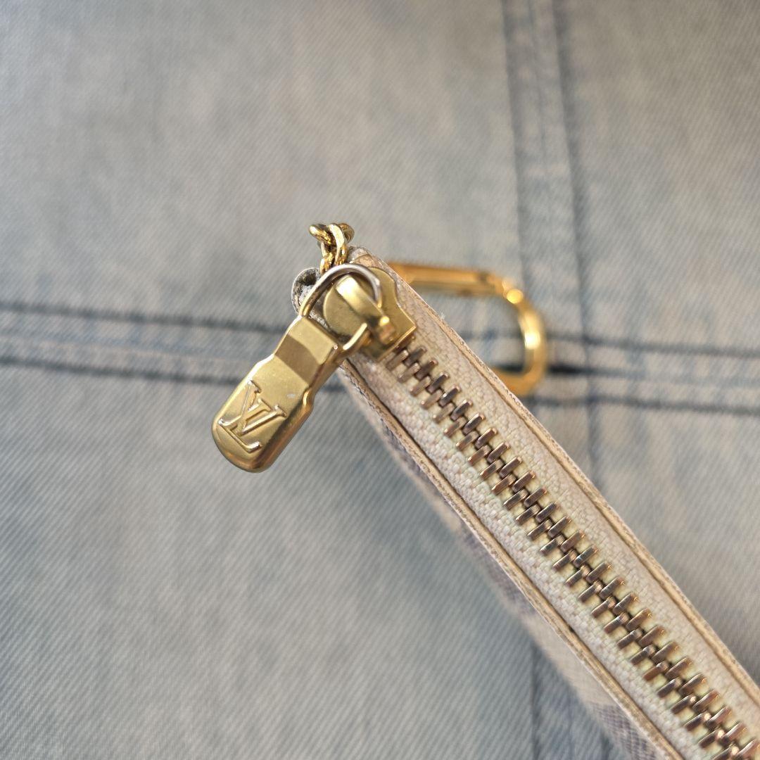 【Iza】 小銭入れ ダミエ アズール ポシェットクレ 中古品