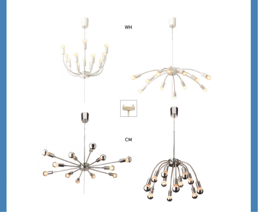 ☆ インターフォルム☆メタルシャンデリア☆白熱灯ペンダント