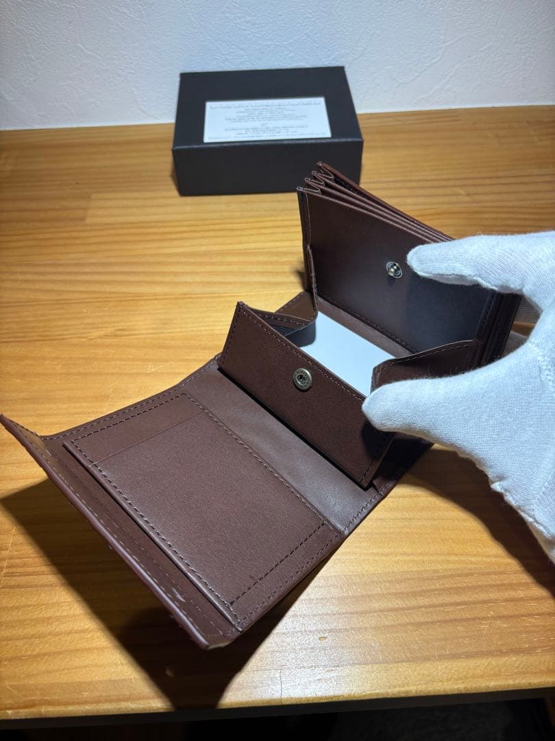 エムピウ　m+ ミッレフォッリエ　パイソン ネイビー 財布