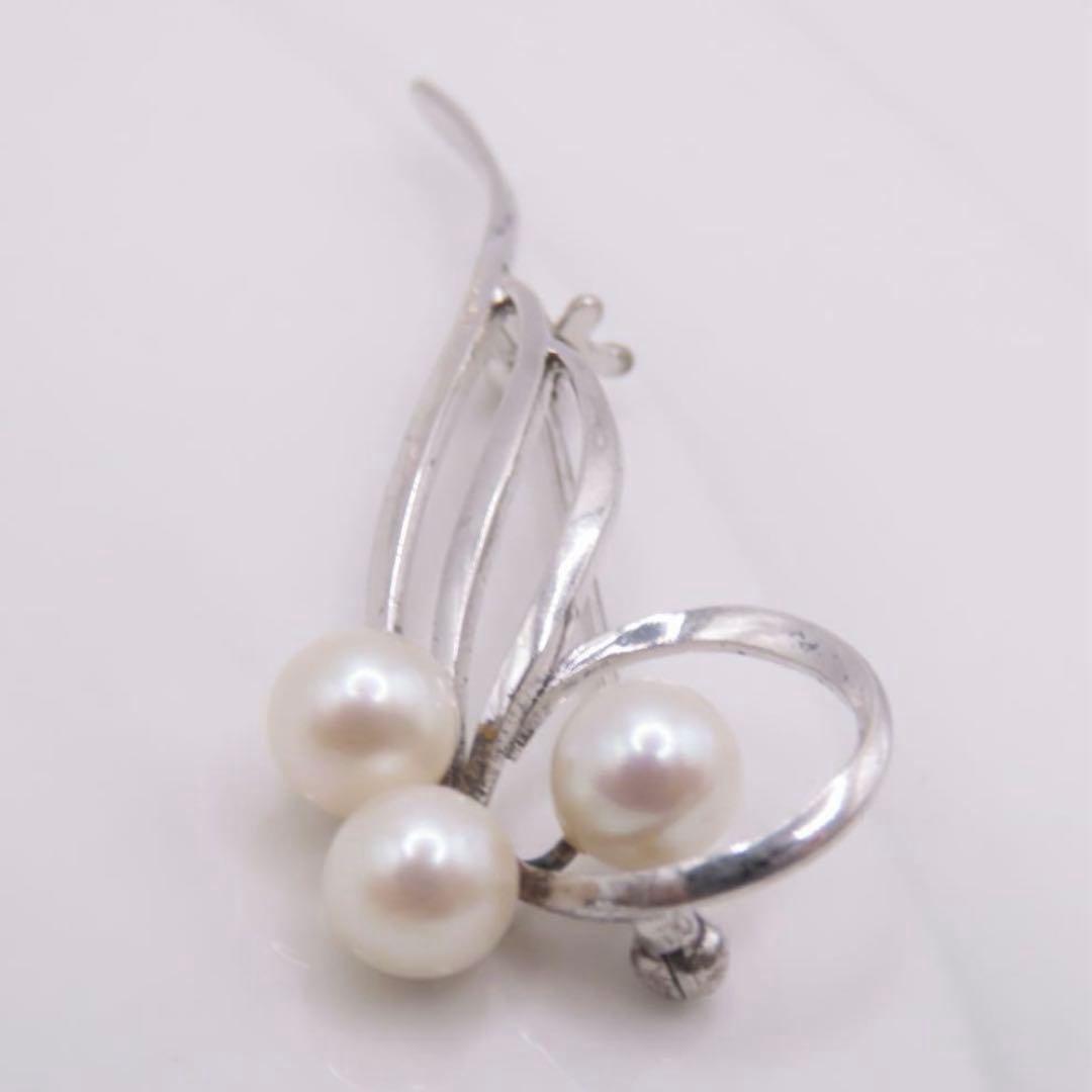 MIKIMOTO ブローチ パール ミキモト シルバー 真珠 冠婚葬祭
