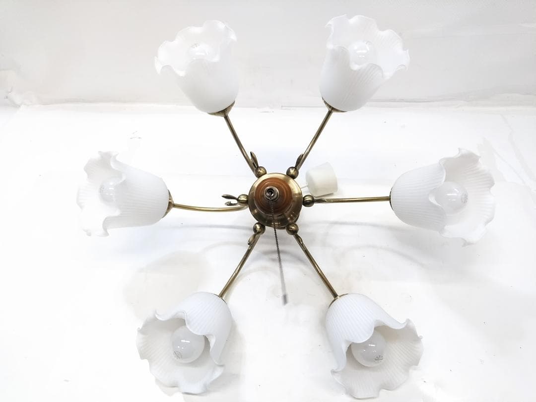 コイズミ BAE5601 アンティーク調 シャンデリア 照明器具 6灯☆