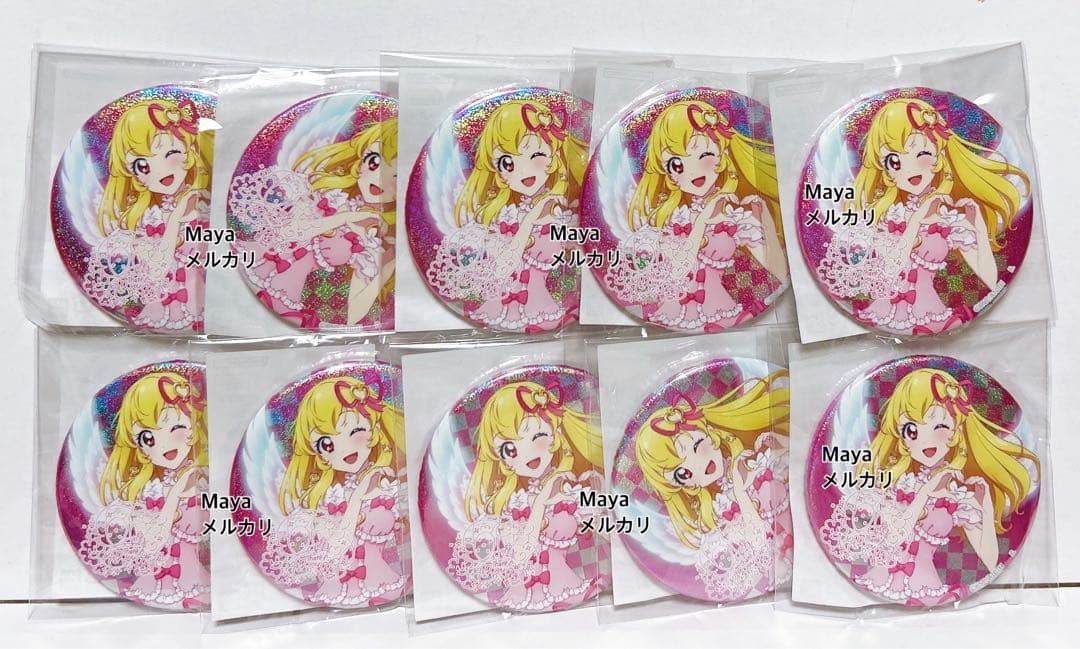 アイカツオンパレード 星宮いちご BIGホログラム缶バッジ ×20