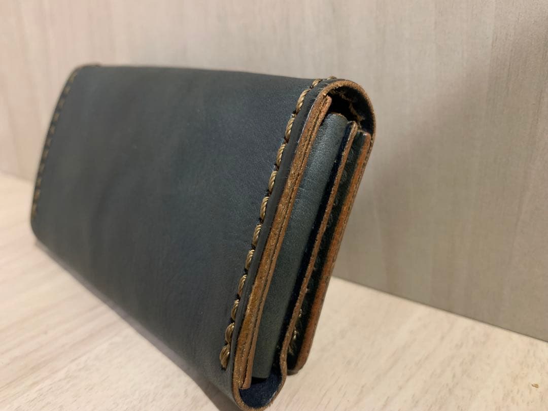 む*ん様 analogico ボタン留め名刺入れ 限定　藍染め