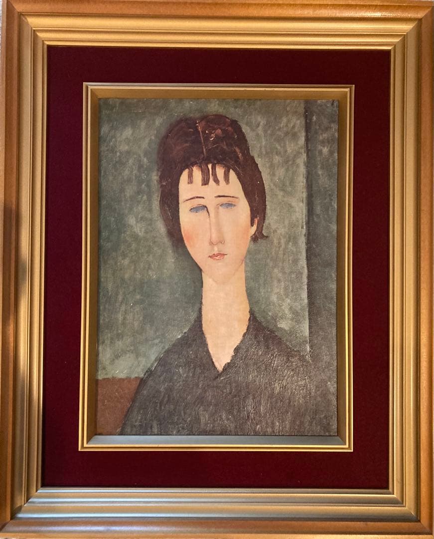 アメデオ・モディリアーニ 婦人像「La Fanciulla～」複製画 F4号