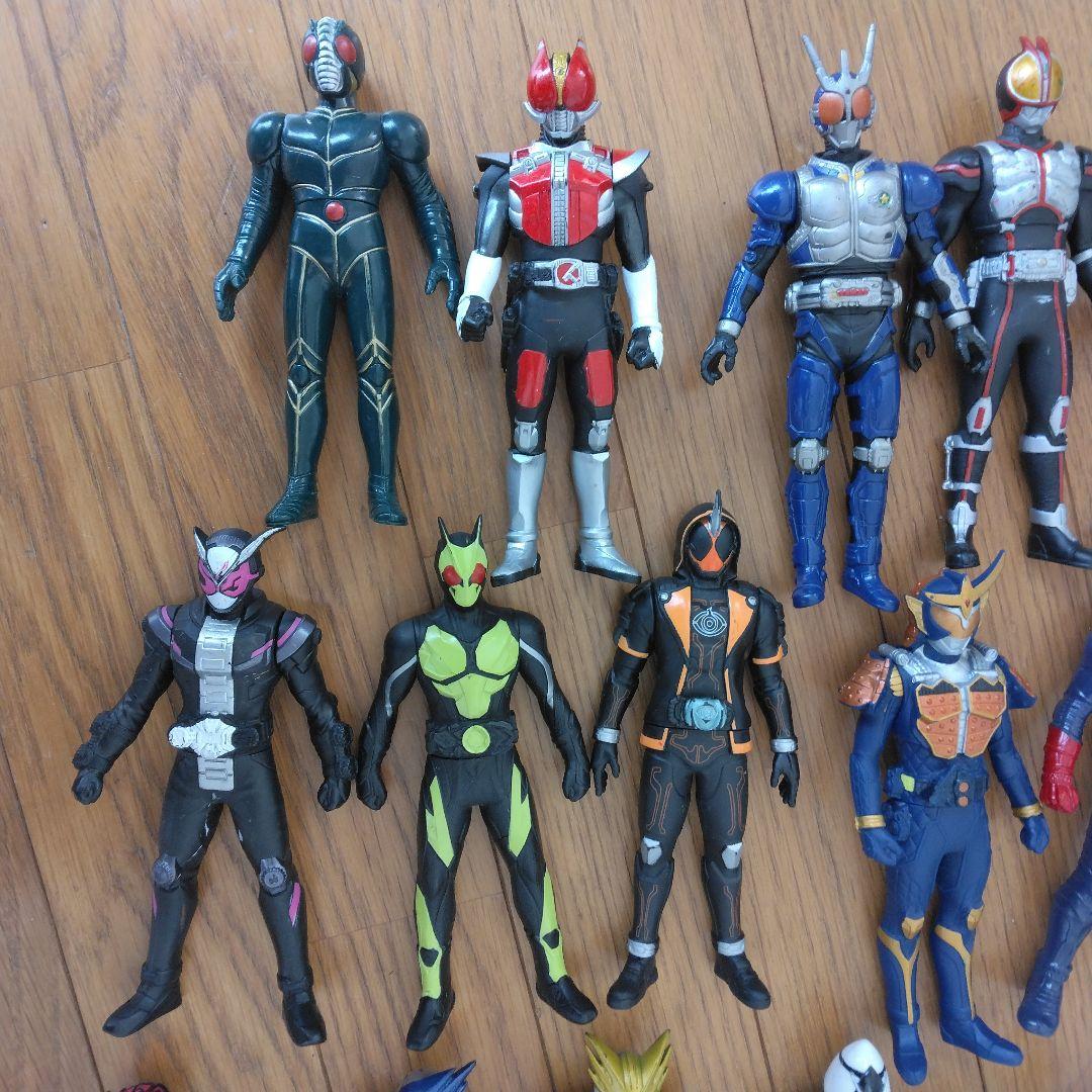 仮面ライダーソフビまとめ売り34体＆ヴァルゴゾディアーツ戦隊ヒーロー怪獣など