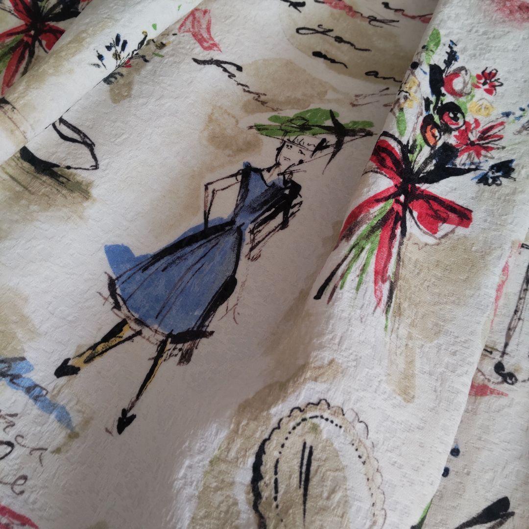 ☆新品M'SGLACYフレアスカート イラスト定価30800円size40