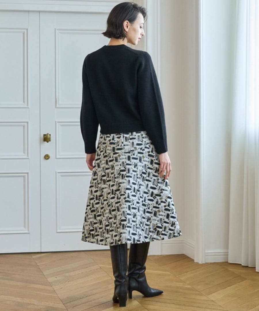 ANAYI オードトワレジャガード後ろ切り替えスカート 36