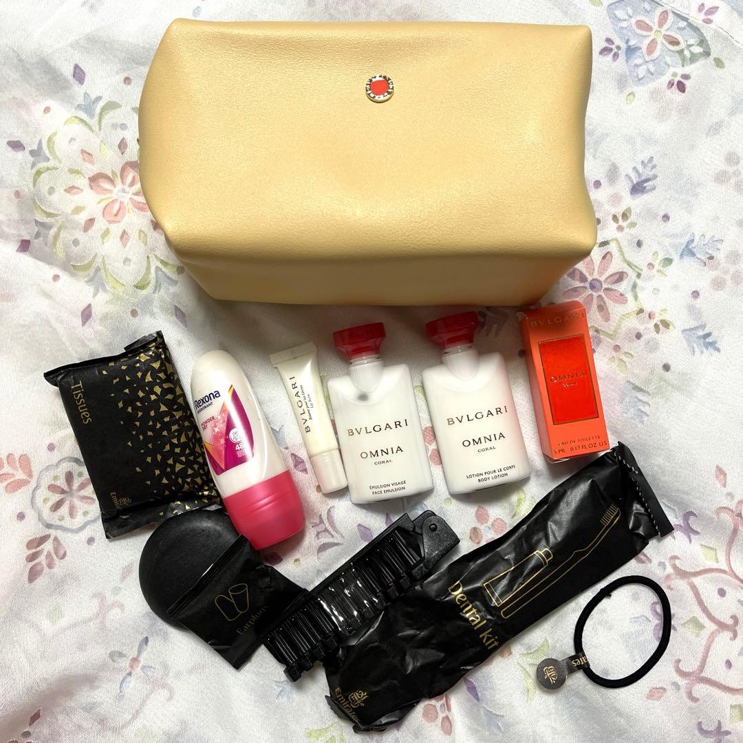 エミレーツ航空 ビジネスクラス ブルガリ ポーチ アメニティ - メルカリ