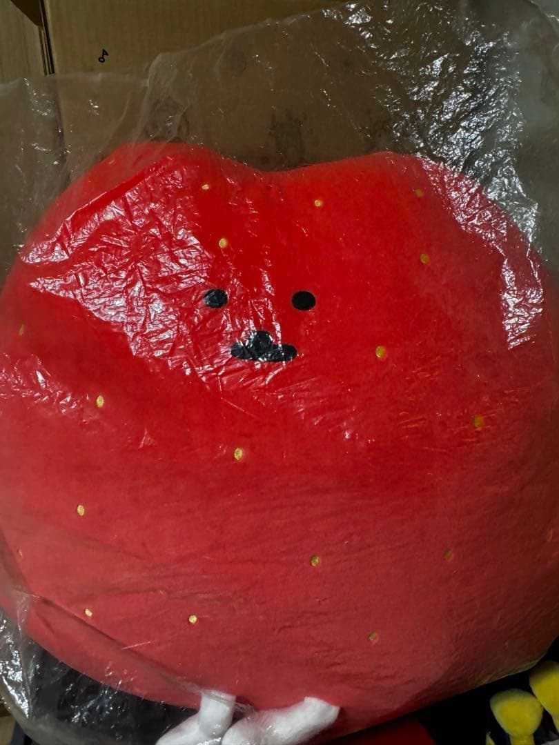 ナガノのいちご　ぬいぐるみくじ　A賞　超特大いちごぬいぐるみ 未使用