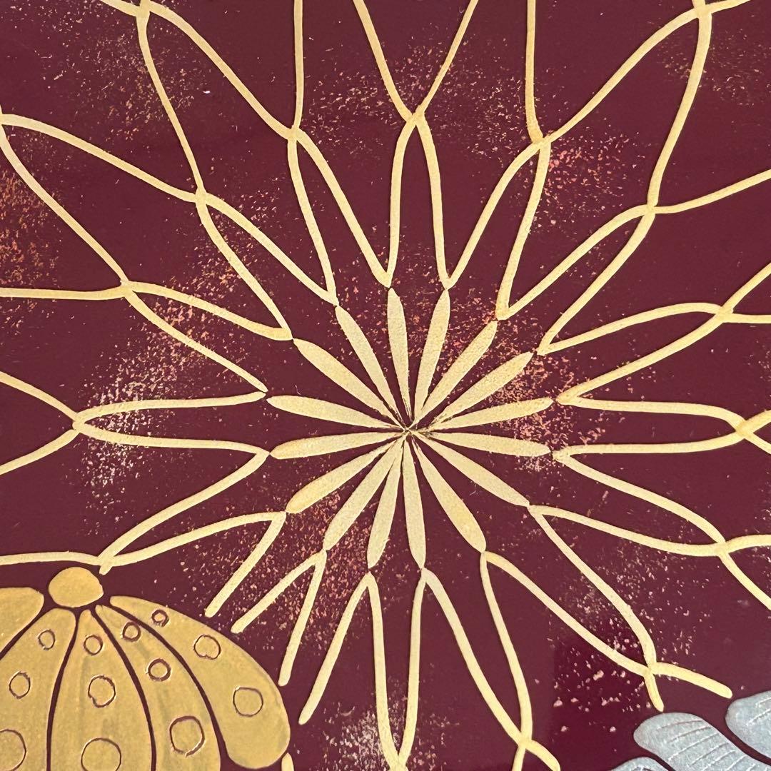 木製 漆器 金蒔絵 銀蒔絵 漆塗り らでん細工 手描き 盛り皿