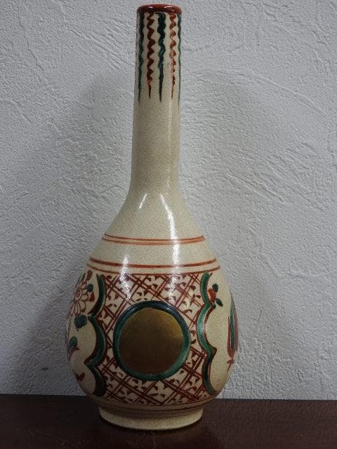 青木木米　赤絵徳利　M642