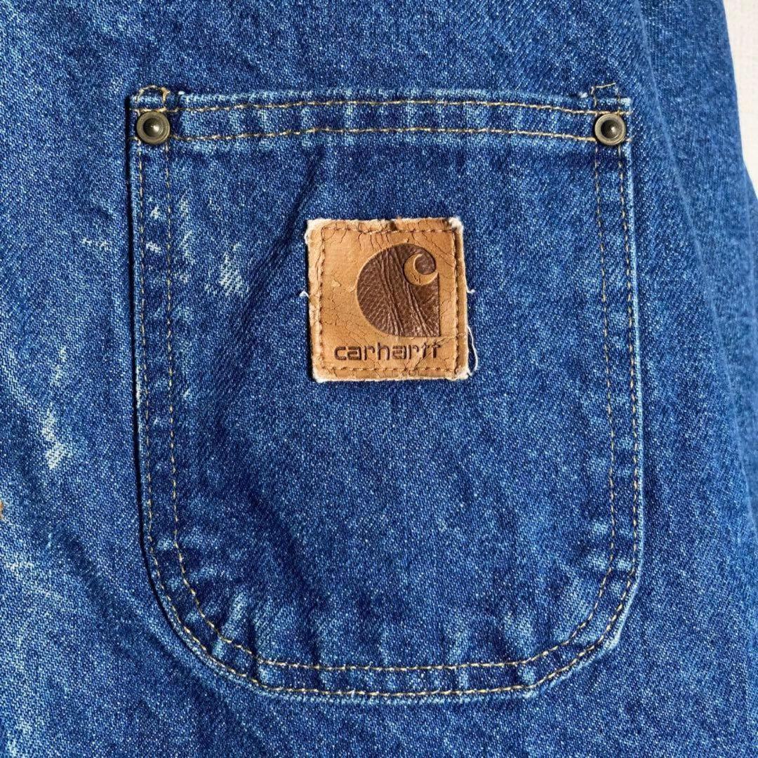 【USA製】Carhartt カバーオール デニムチョアコート 襟コーデュロイ