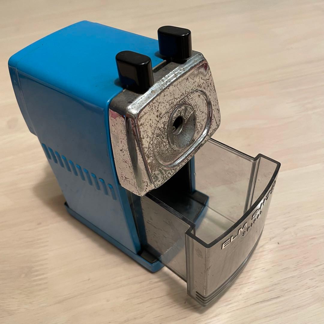 鉛筆削り 昭和レトロ ELM エルム スパイラル S-117 レトロ 青 - メルカリ