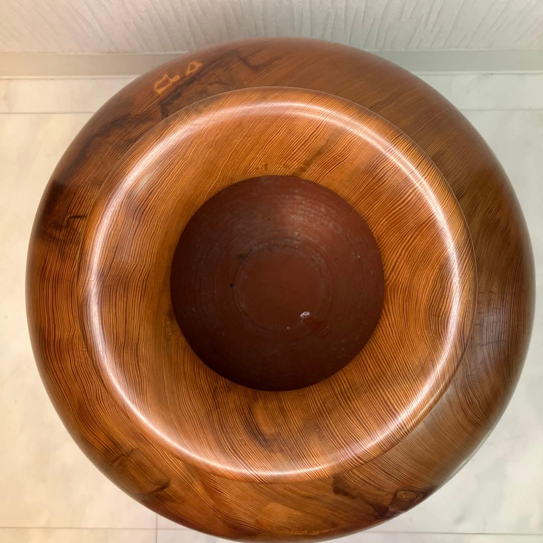 希少 特大壺 壺 屋久杉工芸品 屋久杉壺 特大壺 台座セット - メルカリ