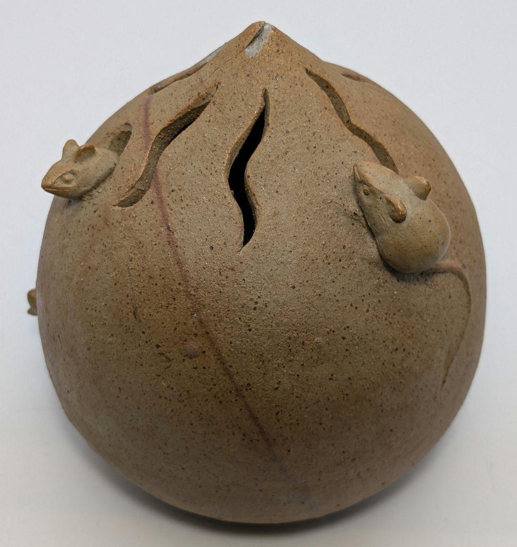 岡山県重要無形文化財 浦上善次 備前焼 壬子伏香炉 共箱 茶道具 香道具