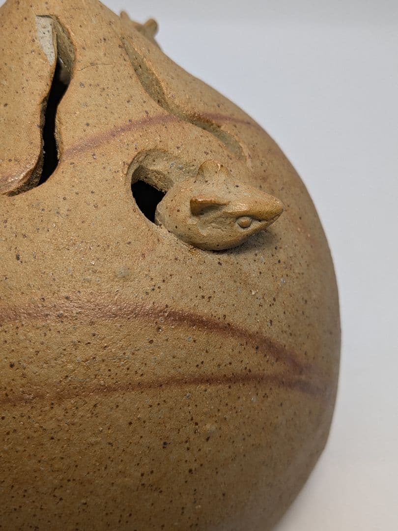 岡山県重要無形文化財 浦上善次 備前焼 壬子伏香炉 共箱 茶道具 香道具