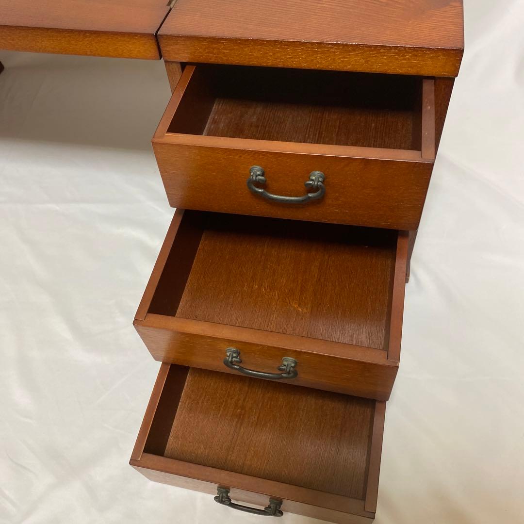 文机 折りたたみ アンティーク レトロ 家具 和 3段引き出し - メルカリ