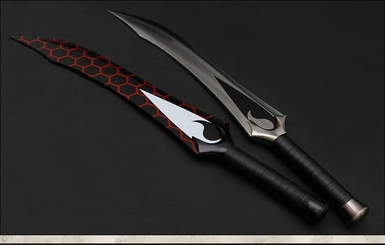 赤a双刀fate英霊衛宮コス干将莫邪全金属 2本 古兵器 武具　刀装具　日本刀