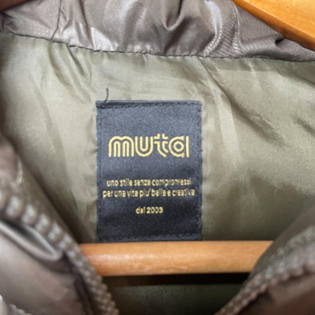 【美品】ムータマリン　ダウンベスト　迷彩　カモフラ　ロゴワッペン　M
