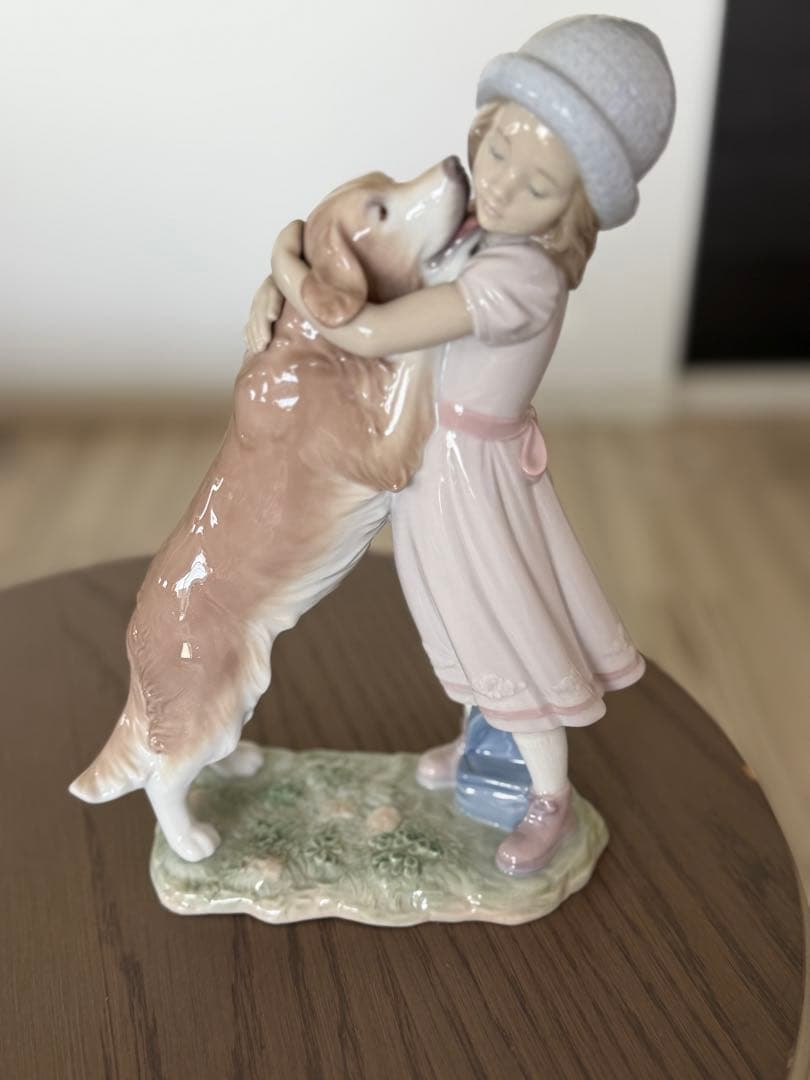 リヤドロLladro 陶器人形 置物 犬と少女 待ってたよ！ 美品 - メルカリ