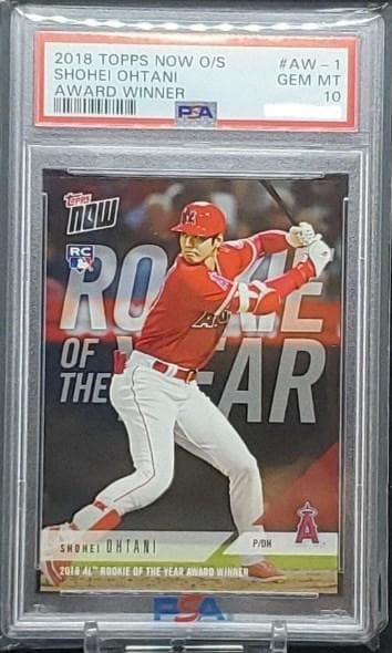 大谷翔平 2018年MLBルーキーオブザイヤー受賞記念カード(PSA/満点