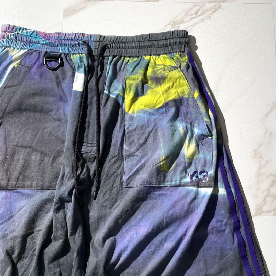 美品⭐️Y-3 サルエルパンツ 総柄 スリーストライプス ブランドロゴ M