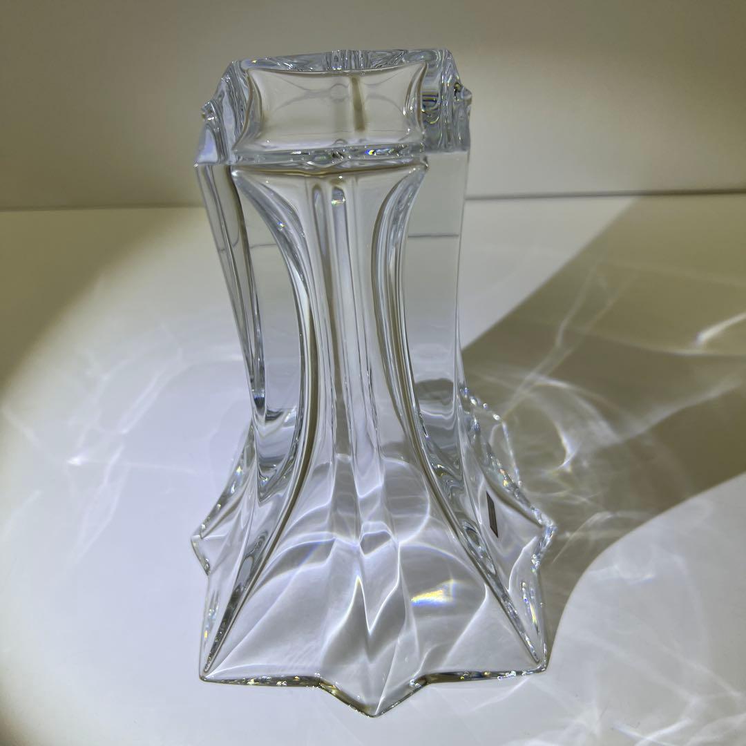 ☆洋3 バカラ 大花瓶 共箱 高さ約20㎝ 東Y7-1020④