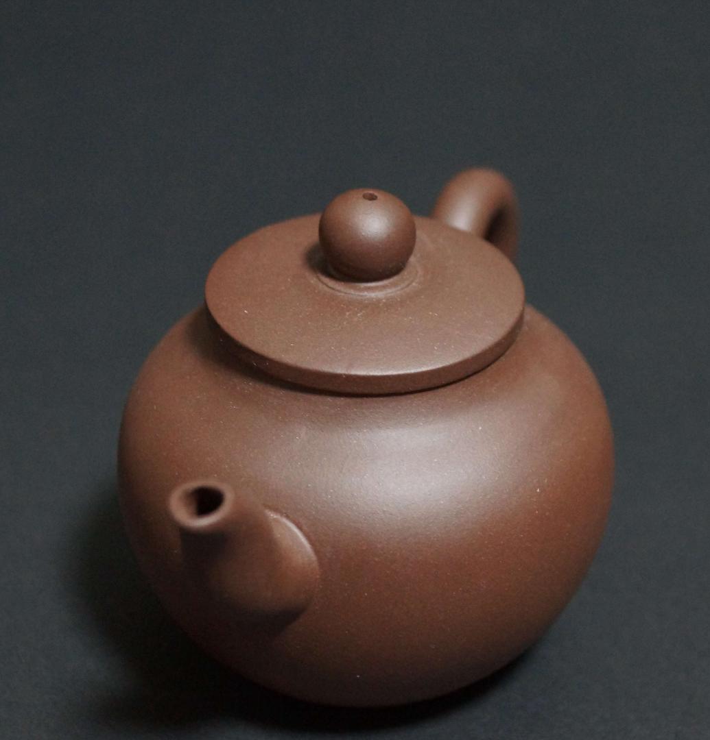 煎茶道具 中国工芸美術師 馮煉造 紫砂壺 原鉱泥手造り急須 朱泥後手急須 茶器