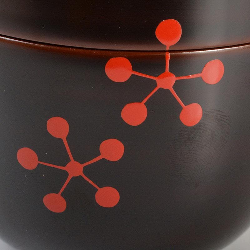 茶道具　中村宗悦作　而妙斎好写　利休梅大棗　共布共箱　V　6490