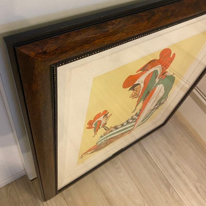 本人 直筆サイン ノーマン ロックウェル 道化師 リトグラフ 保証書付