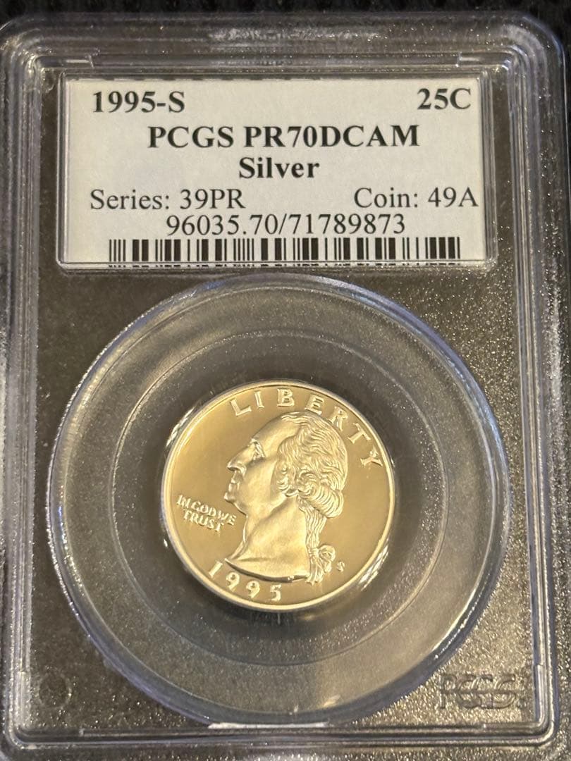 1995-S ワシントン クォーター 銀貨 PCGS PR70 DCAM - メルカリ
