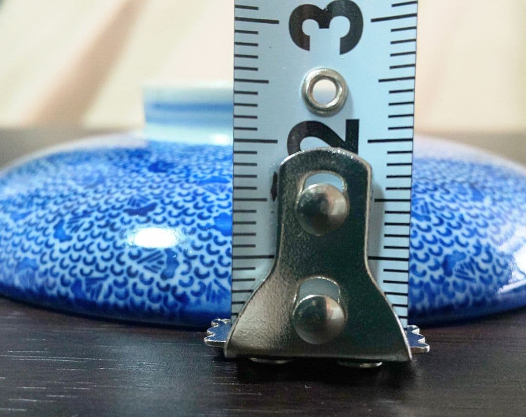 伊万里焼 明治時代 染付 微塵唐草 松竹梅 蓋付茶碗 ５客セット