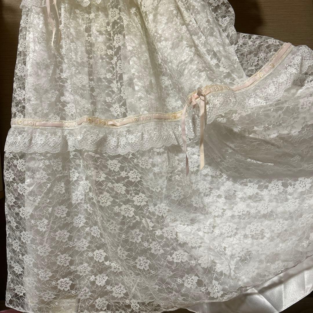 レトロ古着 総レース&リボン⋈ ドレス ヴィンテージ 古着 白