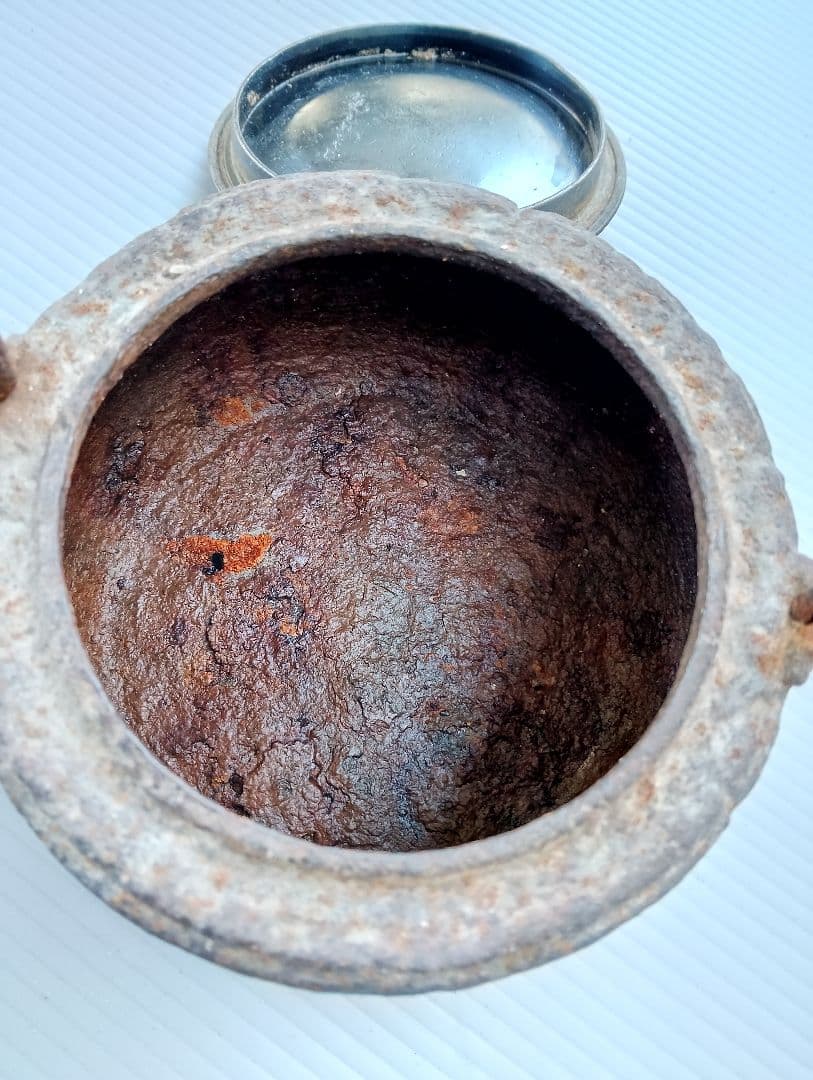 龍文堂造 鉄瓶 茶道具 煎茶道具 時代物 アンティーク(あ14)