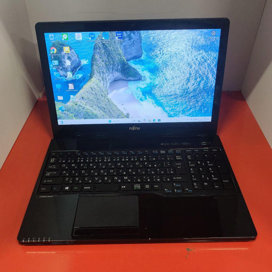 富士通 Windows11 ノートパソコン 極美品爆速SSD 光学ドライブ - メルカリ