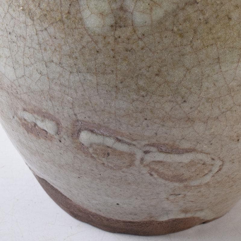 唐津焼　古唐津　絵唐津　草文　一輪生　徳利　時代箱　M　R8659