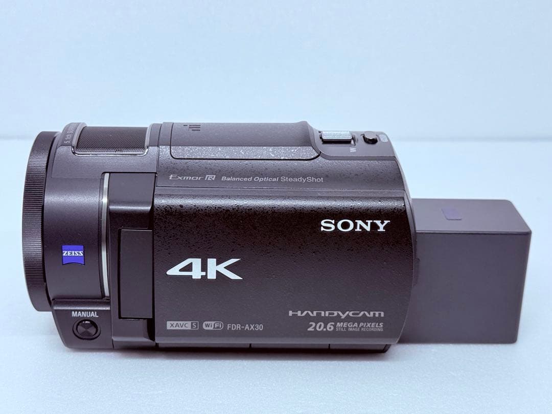 SONY FDR-AX30 4K ビデオカメラ 大容量バッテリー付き