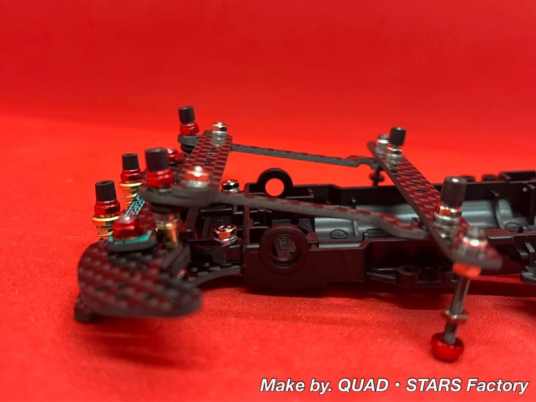 ミニ四駆・VZ用】2軸ATピボットバンパー＋フロント提灯 2022／カーボン