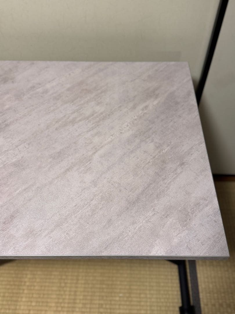 武田コーポレーション製　大理石柄　ガス圧式昇降テーブル　60×90