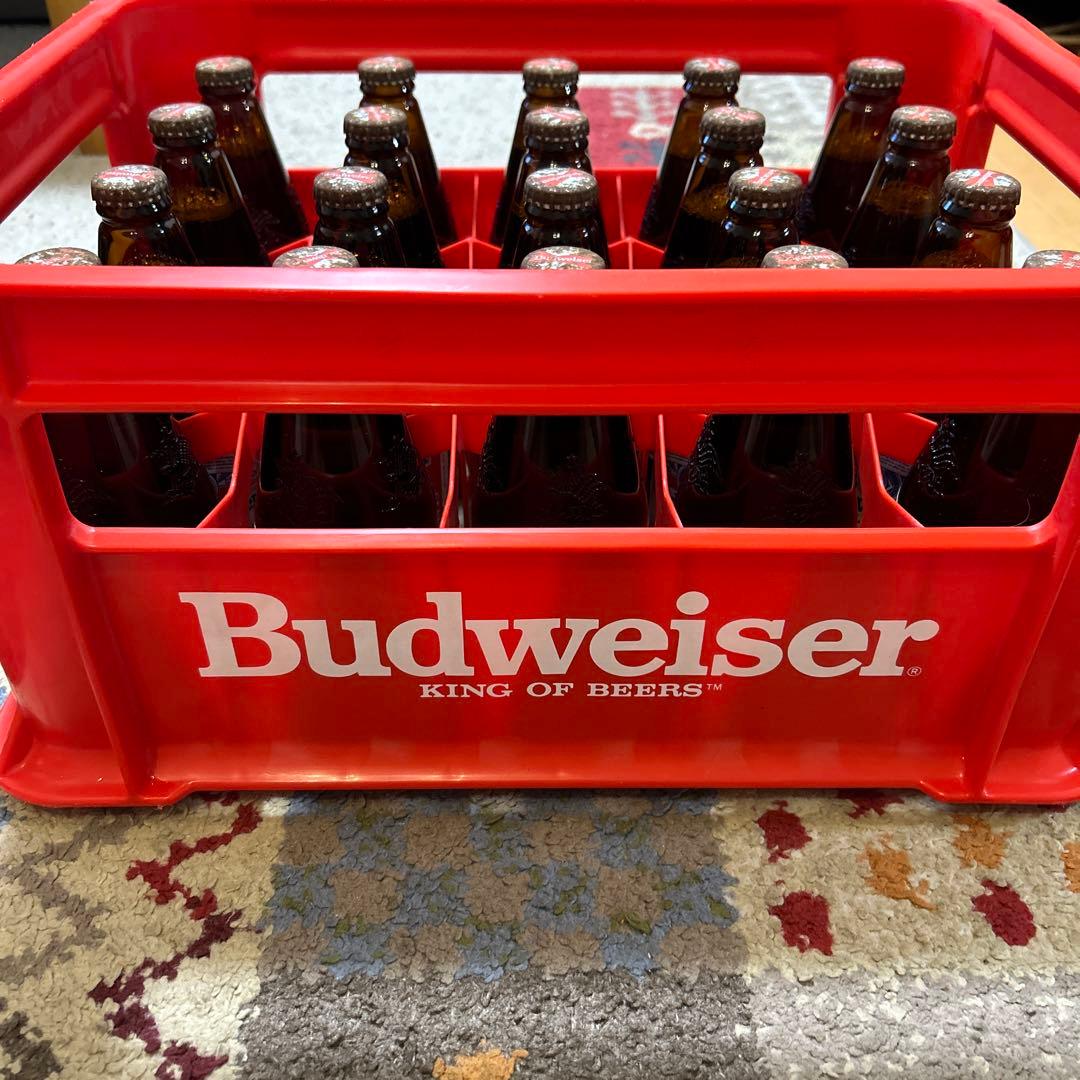 30年以上前の瓶ビール Budweiser ケース 20本セット 古酒 希少