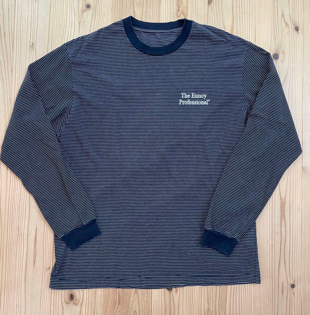 エンノイ ennoy ボーダー tシャツ ネイビー Sサイズ