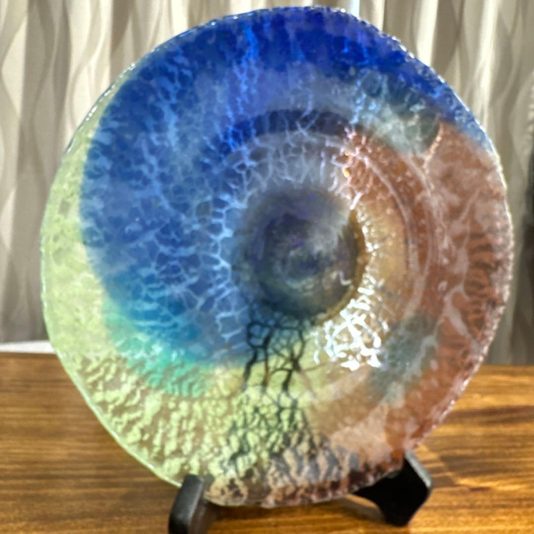 琉球ガラス 稲嶺盛一郎 土紋 皿 - メルカリ