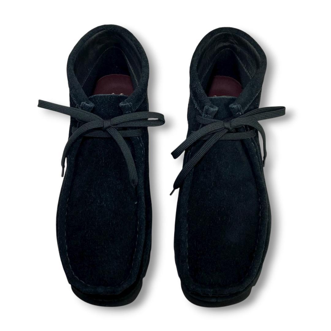 【極美品】クラークス ワラビーブーツ ゴアテックス UK7.5 ブラックスエード