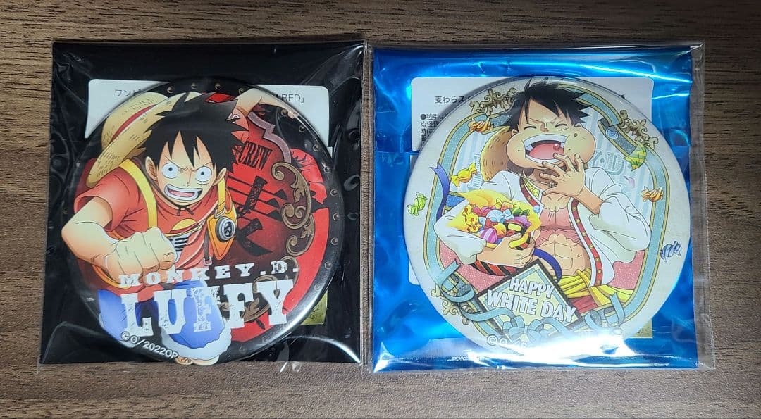 ONEPIECE ワンピース 輩缶バッジ ルフィ - メルカリ