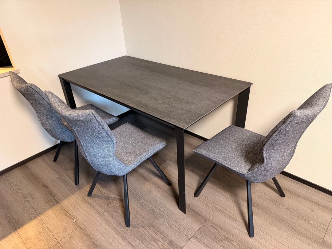 ダイニングテーブル1500mm×800mm展示品極美品グラナダ/セラミック加工