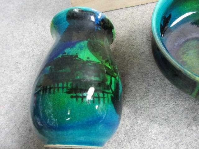 京焼清水焼丈夫窯加藤丈尋造京三彩仏具揃 [B25225]