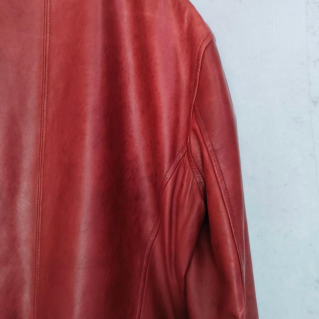 glamb 羊革 レザージャケット シングル 赤 メンズ glamb 羊革 レザー