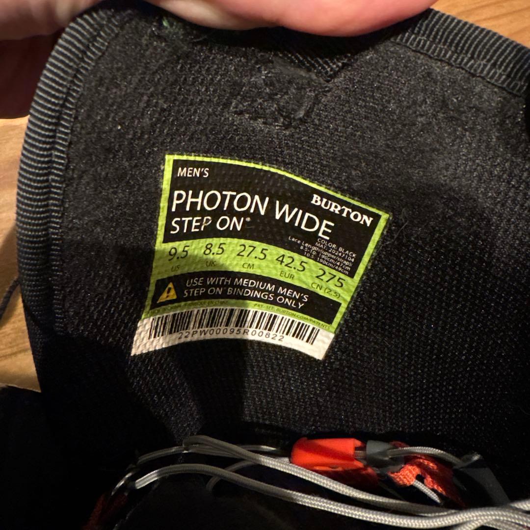 21-22 メンズ Burton フォトン Step On ワイド 27.5cm