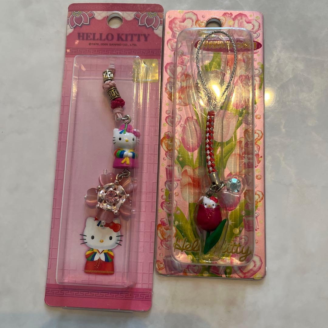 ご当地キティ 富山限定 チューリップ 根付け ストラップ ハローキティ