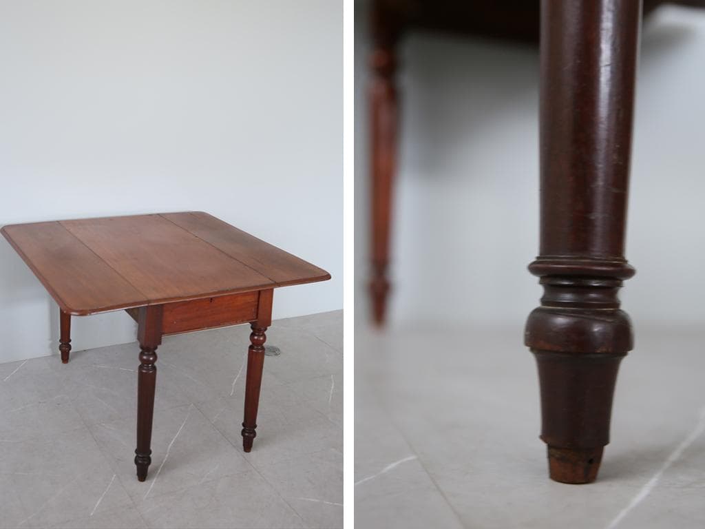 英国アンティーク木製ドロップリーフテーブル/バタフライ/ダイニング机88-213